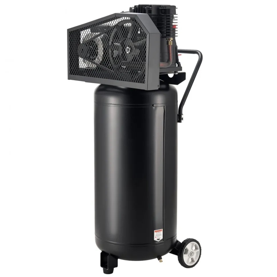 VEVOR 30-Gallon Air Compressor, 2HP 5.3SCFM at 90PSI, Max 125PSI Pressure Oil-Lubricated Air Compressor Tank, Portable on Wheels for Auto Repair, Tire Inflation, Spray Painting, Woodwork Nailing, 120V
