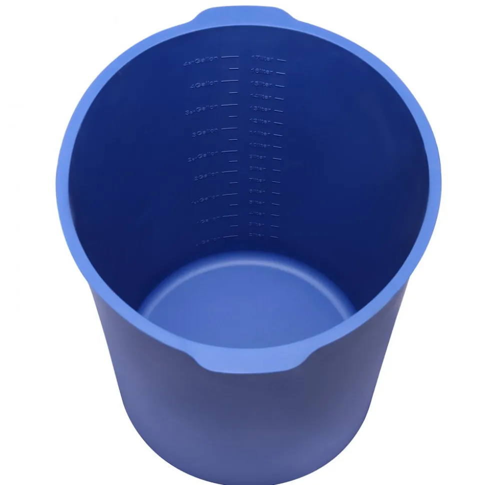 VEVOR 5 Gallon Bucket Liner for Concrete Mix, Reusable Silicone Mortar Bucket Liner for Thinset Paint Concrete Epoxy Mixing, Heavy-duty Grout Mixer Insert Tool with Graduated Measurements, Blue