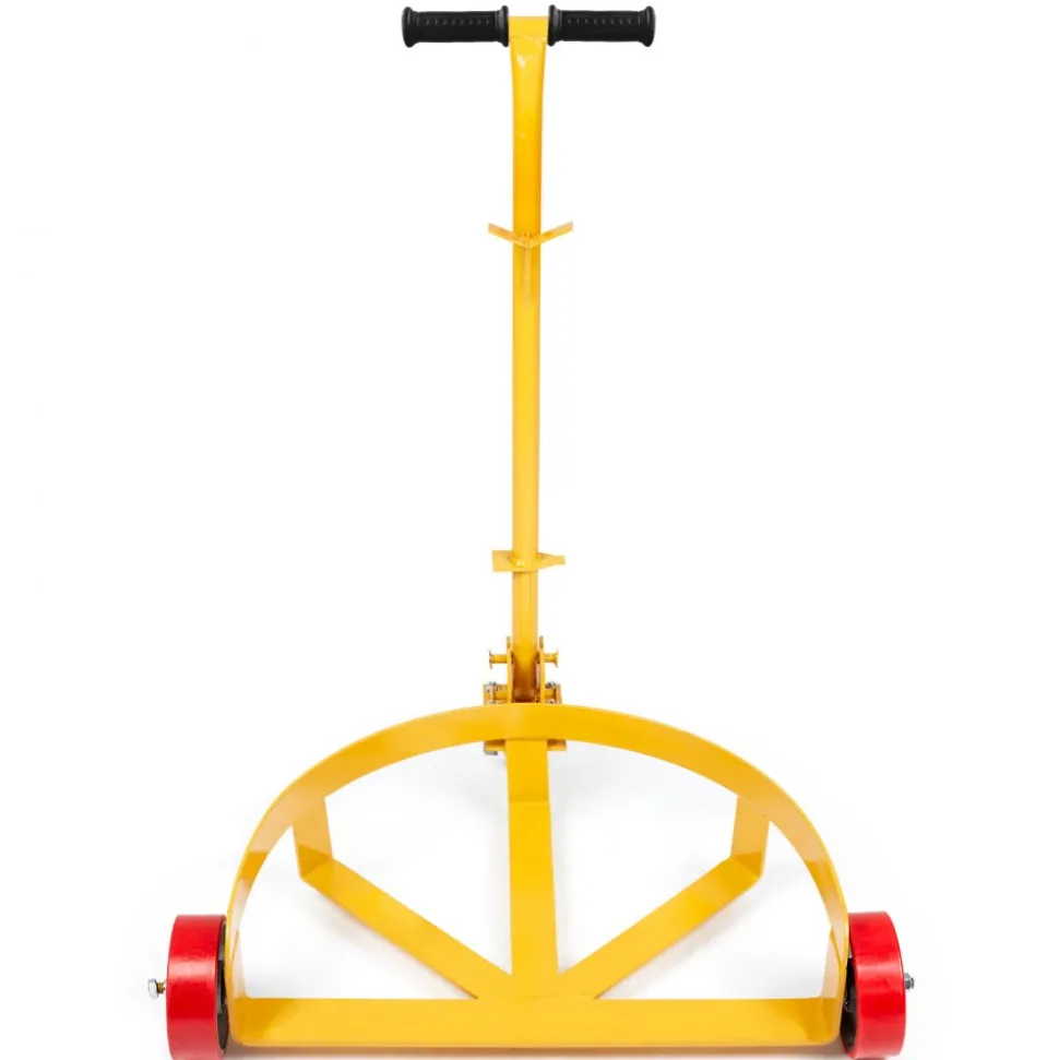 VEVOR 55 Gallon Drum Dolly, 1200 lbs Load Capacity, Barrel Dolly Cart Drum Caddy Round Dolly Steel Low Profile, Heavy Duty Steel Frame with Adjustable Handle 3 Wheels, for Workshop Factory Warehouse