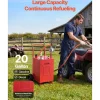 VEVOR 20 Gallon Fuel Gas Caddy, Carbon Steel, Portable Fuel Transfer Storage Tank with Manual Pump & Rolling Wheels, Gasoline Diesel Can Container, for Cars, Lawn Mowers, ATVs, Boats, Motorcycles, Red