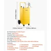 VEVOR 35 Gallon Fuel Gas Caddy, Carbon Steel, Portable Fuel Transfer Storage Tank with Manual Pump and 4 Wheels, Gasoline Diesel Can Container, for Cars, Lawn Mowers, ATVs, Boats, Motorcycles, Red
