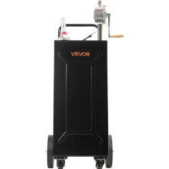 VEVOR 30 Gallon Fuel Gas Caddy, Carbon Steel, Portable Fuel Transfer Storage Tank with Electric Pump & 2 Wheels, Gasoline Diesel Can Container, for Cars, Lawn Mowers, ATVs, Boats, Motorcycles, Red