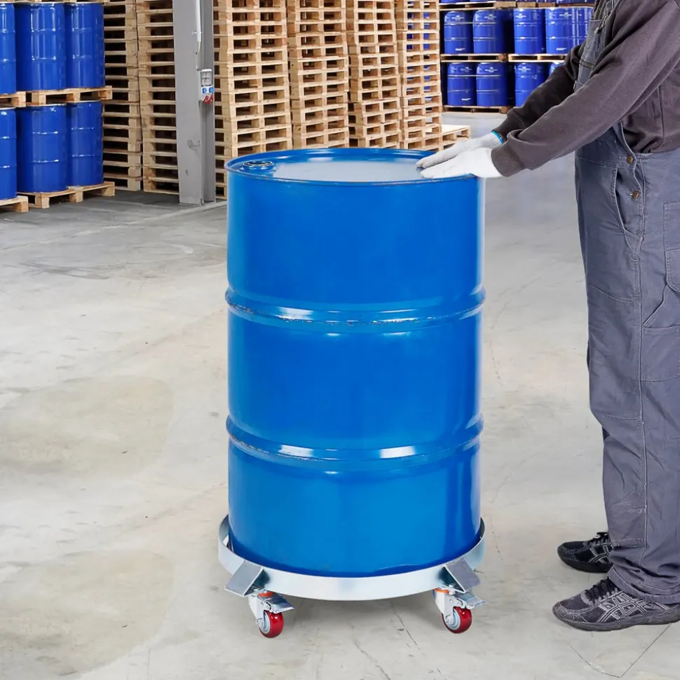 VEVOR 55 Gallon Heavy Duty Drum Dolly, 1000lbs Load Capacity, Barrel Dolly Cart Drum Caddy, Non Tipping Hand Truck Capacity Dollies with Steel Frame 4 Swivel Casters Wheel, for Warehouse Drum Handling