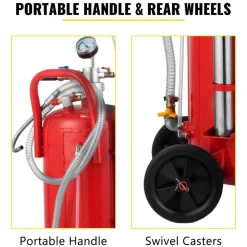 VEVOR 5 Gallon Portable Air Pneumatic Waste Oil Garage Extractor Drain Tank