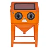 VEVOR 90 Gallon Sandblasting Cabinet with 1.8 Gallon Dust Collection System, 40-120PSI Sand Blasting Cabinet with Stand, Heavy Duty Sand Blaster with Blasting Gun & 4 Nozzles for Paint, Rust Removal