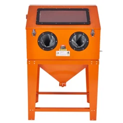 VEVOR 90 Gallon Sandblasting Cabinet with 1.8 Gallon Dust Collection System, 40-120PSI Sand Blasting Cabinet with Stand, Heavy Duty Sand Blaster with Blasting Gun & 4 Nozzles for Paint, Rust Removal