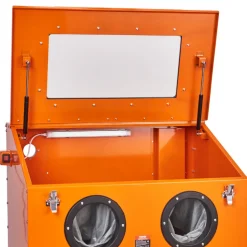 VEVOR 90 Gallon Sandblasting Cabinet with 1.8 Gallon Dust Collection System, 40-120PSI Sand Blasting Cabinet with Stand, Heavy Duty Sand Blaster with Blasting Gun & 4 Nozzles for Paint, Rust Removal