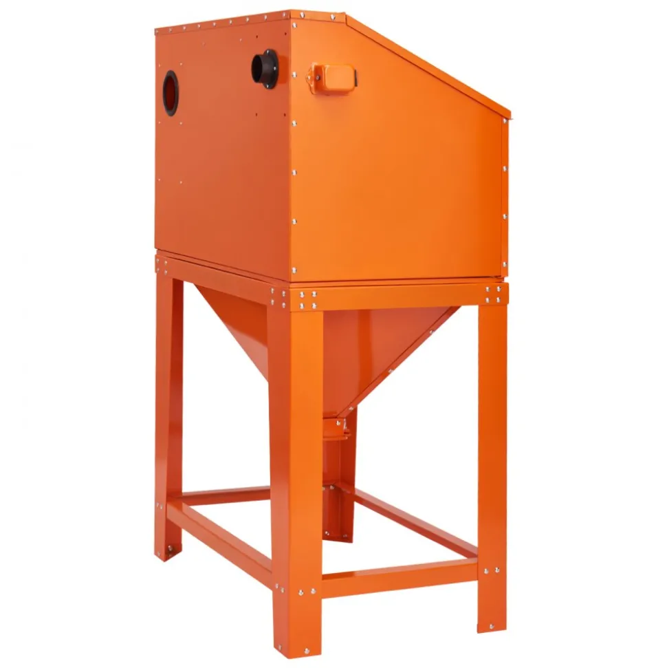 VEVOR 90 Gallon Sandblasting Cabinet with 1.8 Gallon Dust Collection System, 40-120PSI Sand Blasting Cabinet with Stand, Heavy Duty Sand Blaster with Blasting Gun & 4 Nozzles for Paint, Rust Removal