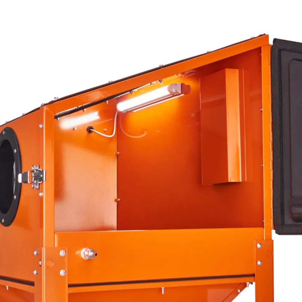VEVOR 60 Gallon Sandblasting Cabinet, 40-120PSI Sand Blasting Cabinet with Stand, Heavy Duty Steel Sand Blaster with Blasting Gun & 4 Ceramic Nozzles for Paint, Stain, Rust Removal