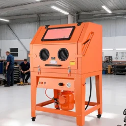 VEVOR 245 Gallon Sandblasting Cabinet with Pressurized Tank, Heavy Duty Steel Sand Blasting Cabinet on Wheels - with 32 Gallon Media Hopper & 1.6HP Dust Collector for Oversized Parts Surface Finishing