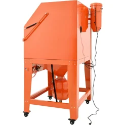 VEVOR 245 Gallon Sandblasting Cabinet with Pressurized Tank, Heavy Duty Steel Sand Blasting Cabinet on Wheels - with 32 Gallon Media Hopper & 1.6HP Dust Collector for Oversized Parts Surface Finishing
