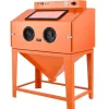 VEVOR 115 Gallon Sandblasting Cabinet, Heavy Duty Steel Sand Blasting Cabinet with 31-Gallon Media Hopper, Dual Blasting Guns & 1.6HP Dust Collector for Oversized Parts Surface Finishing, Rust Removal