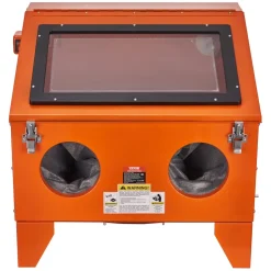 VEVOR 40 Gallon Sandblasting Cabinet, 40-120PSI Portable Benchtop Sand Blasting Cabinet, Heavy Duty Steel Sand Blaster with Blasting Gun & 4 Ceramic Nozzles for Paint, Stain, Rust Removal