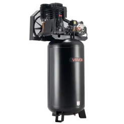 VEVOR 60 Gallons Heavy-Duty Air Compressor, 5HP 12 SCFM at 90PSI Air Compressors Max 145PSI Pressure, Oil-Lubricated Compressor Tank for Industrial Manufacturing, Large Workshops (230V 60Hz, No-Plug)