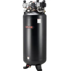VEVOR 80 Gallons Heavy-Duty Air Compressor, 5HP 13.5SCFM at 90PSI Air Compressors Max 145PSI Pressure, Oil-Free Compressor Tank for Industrial Manufacturing, Large Workshops (230V 3-Phase, No Plug)