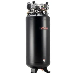 VEVOR 80 Gallons Heavy-Duty Air Compressor, 5HP 13.5SCFM at 90PSI Air Compressors Max 145PSI Pressure, Oil-Free Compressor Tank for Industrial Manufacturing, Large Workshops (230V 3-Phase, No Plug)