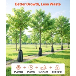 VEVOR 20 Gallon Tree Watering Bags, 25 Pack 3-4 Hours Slow Release Gator Bags for Trees, Heavy Duty PE Tree Drip Irrigation Bag with Zipper, Durable & Reusable Deep Root Shrub Watering Bag