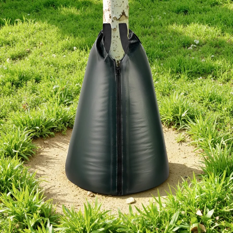 VEVOR 20 Gallon Tree Watering Bags, 4 Pack 3-4 Hours Slow Release Gator Bags for Trees, Heavy Duty PE Tree Drip Irrigation Bag with Zipper, Durable & Reusable Deep Root Shrub Watering Bag