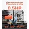 VEVOR 9 Gallon Twin-Tank Gas Powered Air Compressor, 6.5HP 9CFM Gas Driven Air Compressor Tank on Wheel, Max 115PSI Piston Pump Air-Compressed System for Tire Inflation, Auto Repairs, Spray Painting