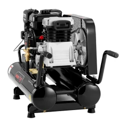 VEVOR 9 Gallon Twin-Tank Gas Powered Air Compressor, 6.5HP 9CFM Gas Driven Air Compressor Tank on Wheel, Max 115PSI Piston Pump Air-Compressed System for Tire Inflation, Auto Repairs, Spray Painting