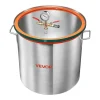 VEVOR 15 Gallon Vacuum Chamber, Aluminum Alloy, Vacuum Degassing Chamber with Tempered Glass Lid, Hose, Air Filter, for Resin Casting, Stabilizing Wood, Degassing Silicone, Epoxies, Essential Oils