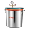VEVOR 9 Gallon Vacuum Chamber, Stainless Steel, Vacuum Degassing Chamber with Tempered Glass Lid, Hose, Air Filter, for Resin Casting, Stabilizing Wood, Degassing Silicone, Epoxies, Essential Oils