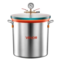 VEVOR 9 Gallon Vacuum Chamber, Stainless Steel, Vacuum Degassing Chamber with Tempered Glass Lid, Hose, Air Filter, for Resin Casting, Stabilizing Wood, Degassing Silicone, Epoxies, Essential Oils