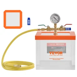 VEVOR 2 Gallon Vacuum Chamber, Upgraded Multipurpose Acrylic Vacuum Degassing Chamber, Transparent Vacuum Chamber, for Resin Degassing, Silica Gel Degassing, Gypsum Degassing and Vacuum Extraction