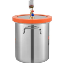 VEVOR 5 Gallon Vacuum Chamber, Upgraded Tempered Glass Lid Vacuum Degassing Chamber, 304 Stainless Steel Chamber, for Stabilizing Wood, Resin Degassing, Silicone Degassing and Plaster Degassing