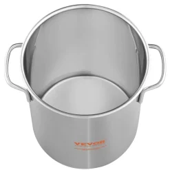 VEVOR 5 Gallon Vacuum Chamber, Upgraded Tempered Glass Lid Vacuum Degassing Chamber, 304 Stainless Steel Chamber, for Stabilizing Wood, Resin Degassing, Silicone Degassing and Plaster Degassing