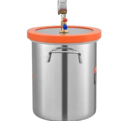 VEVOR 3 Gallon Vacuum Chamber, Upgraded Tempered Glass Lid Vacuum Degassing Chamber, 304 Stainless Steel Chamber, for Stabilizing Wood, Resin Degassing, Silicone Degassing and Plaster Degassing
