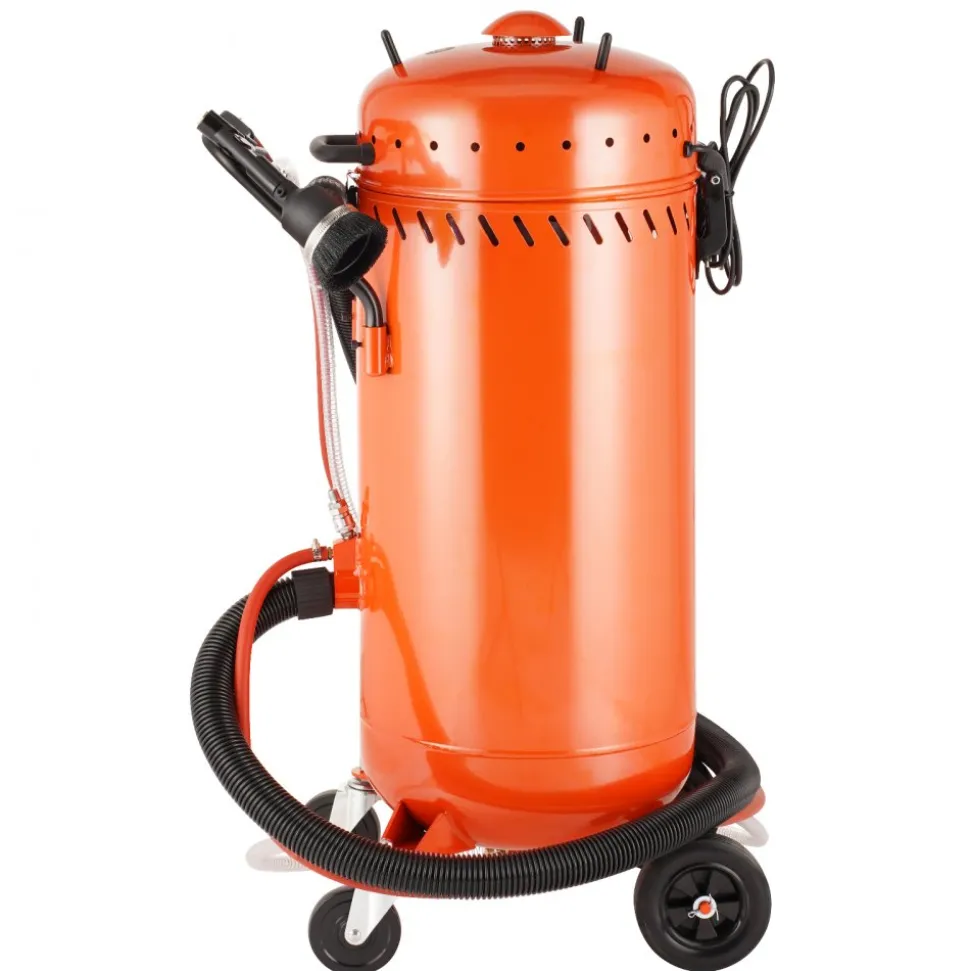 VEVOR 28 Gallon Vacuum Sand Blaster, Dustless Sandblaster with Built-in 1200W Vacuum System for Dust Control and Abrasive Recycle, 60-110 PSI Heavy Duty Abrasive Blasting Machine