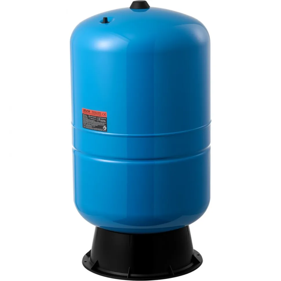 VEVOR 30-Gallon Vertical Well Pressure Tank, Pre-Charged Pressurized Water Tank for Well Pumps, Heavy-Duty Carbon Steel Water Storage Container for Home, School, Farm & Irrigation Systems