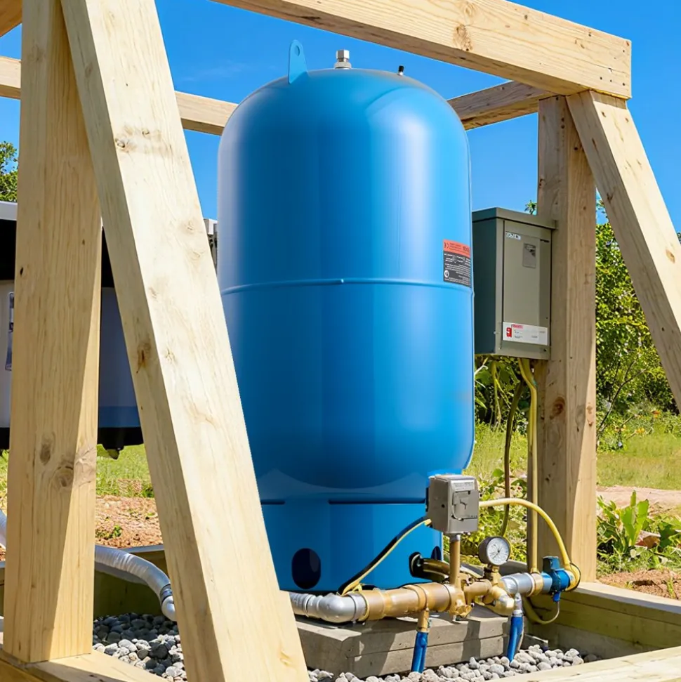VEVOR 34-Gallon Vertical Well Pressure Tank, Pre-Charged Pressurized Water Tank for Well Pumps, Heavy-Duty Carbon Steel Water Storage Container for Home, School, Farm & Irrigation Systems