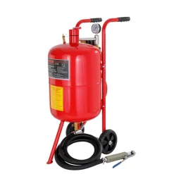 VEVOR 10Gal/40L Sandblaster Equipped with Nozzle Shut-Off Valve Pressure Gauge Ceramic Nozzle 2.5m Hose Filling Funnel Watertrap 6
