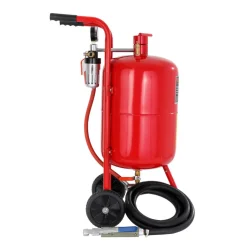 VEVOR 10Gal/40L Sandblaster Equipped with Nozzle Shut-Off Valve Pressure Gauge Ceramic Nozzle 2.5m Hose Filling Funnel Watertrap 6