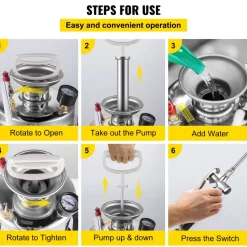 VEVOR 1.5Gal Stainless Steel Sprayer, Set with 16