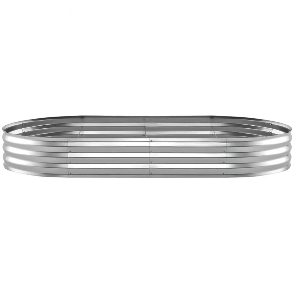VEVOR Galvanized Raised Garden Bed, 6.67 x 3.35 x 1.51 ft, Rectangular Metal Planter Box Kit Outdoor, Rustproof Elevated Planting Box with Gloves, Alu-Zinc, for Growing Flowers Vegetables, Dark Green