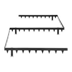 VEVOR Galvanized Steel Landscape Edging, 10-Pack 40 x 4.5 Inch Metal Edging for Landscaping with 11 Mounting Clips, Heavy Duty Metal Garden Edge Border for Flower Bed, Yard Pathway, Black