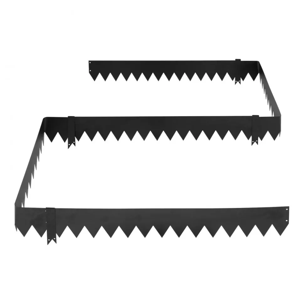 VEVOR Galvanized Steel Landscape Edging, 30-Pack 40 x 6 Inch Metal Edging for Landscaping with 32 Mounting Clips, Heavy Duty Metal Garden Edge Border for Flower Bed, Yard Pathway, Black