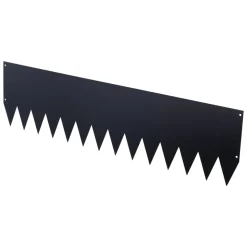 VEVOR Galvanized Steel Landscape Edging, 6-Pack 40 x 10 Inch Metal Edging for Landscaping with 8 Mounting Clips, Heavy Duty Metal Garden Edge Border for Flower Bed, Yard Pathway, Black
