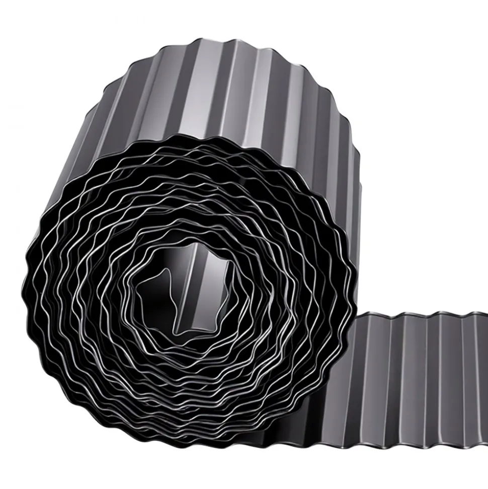 VEVOR Galvanized Steel Landscape Edging, 40 ft x 12 in Metal Edging for Landscaping with Gloves, Easy-to-Install Bendable Metal Strips, Heavy Duty Metal Garden Edge Border for Flower Bed, Yard Pathway