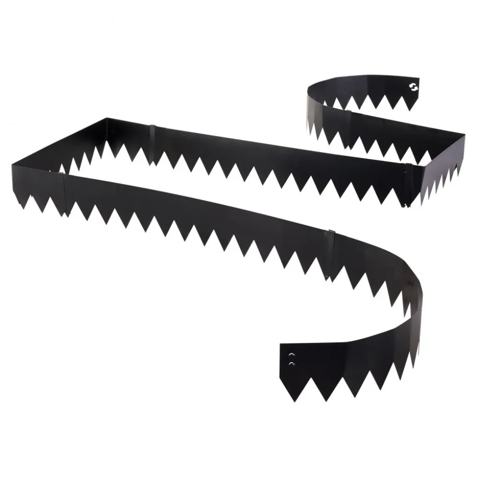 VEVOR Galvanized Steel Landscape Edging, 6-Pack 40 x 6 Inch Metal Edging for Landscaping with 6 Mounting Clips, Bendable Metal Garden Edge Border for Flower Bed, Yard Pathway, Black