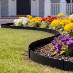 VEVOR Galvanized Steel Landscape Edging, 40 ft x 6 in Metal Edging for Landscaping with Gloves, Easy-to-Install Bendable Metal Strips, Heavy Duty Metal Garden Edge Border for Flower Bed, Yard Pathway