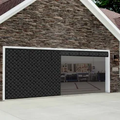 VEVOR Garage Door Screen for Winter, 18x7FT, Garage Door Insulation Kit, Magnetic Thermal Insulated Door Curtain with 300D Oxford Fabric Heavy Duty Weighted Bottom, Easy Assembly for Garage Door