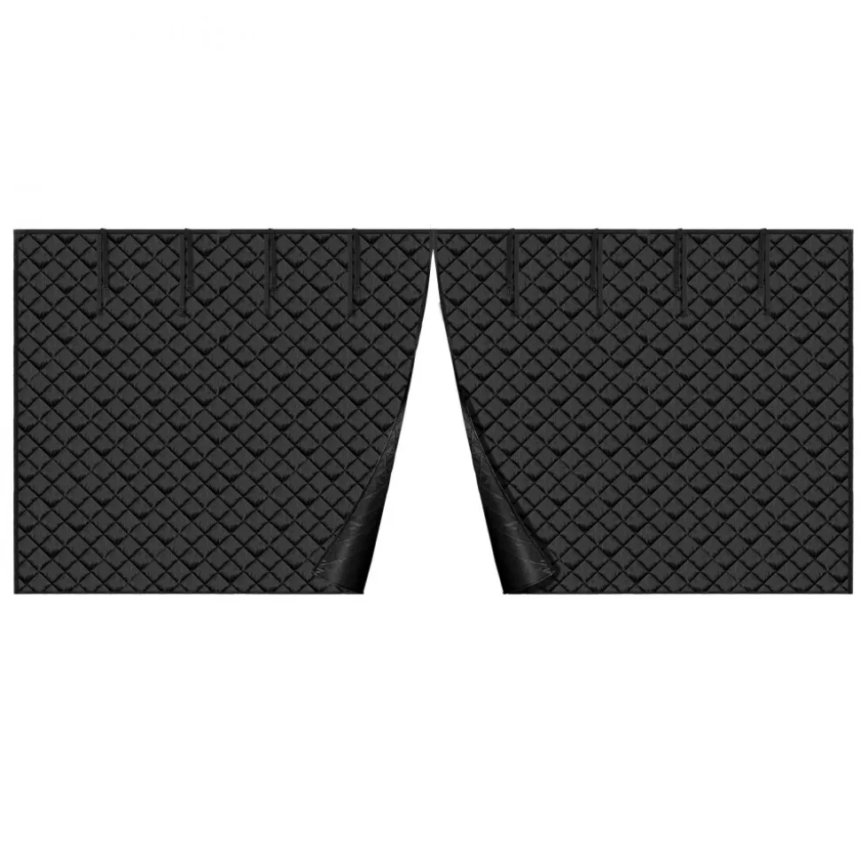 VEVOR Garage Door Screen for Winter, 18x7FT, Garage Door Insulation Kit, Magnetic Thermal Insulated Door Curtain with 300D Oxford Fabric Heavy Duty Weighted Bottom, Easy Assembly for Garage Door