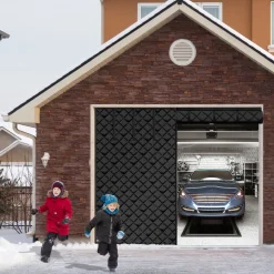 VEVOR Garage Door Screen for Winter, 9x7FT, Garage Door Insulation Kit, Magnetic Thermal Insulated Door Curtain with 300D Oxford Fabric Heavy Duty Weighted Bottom, Easy Assembly for Garage Door
