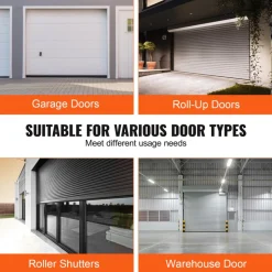 VEVOR Garage Door Seals Bottom Rubber, U Shape +O Ring Garage Door Weather Stripping, Universal Weatherproof Threshold Buffering Sealing Rubber , 5/16 inch T-ends and 3 3/4 inch Width (16 Ft, Black)