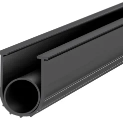 VEVOR Garage Door Seals Bottom Rubber, U Shape +O Ring Garage Door Weather Stripping, Universal Weatherproof Threshold Buffering Sealing Rubber , 5/16 inch T-ends and 3 3/4 inch Width (16 Ft, Black)