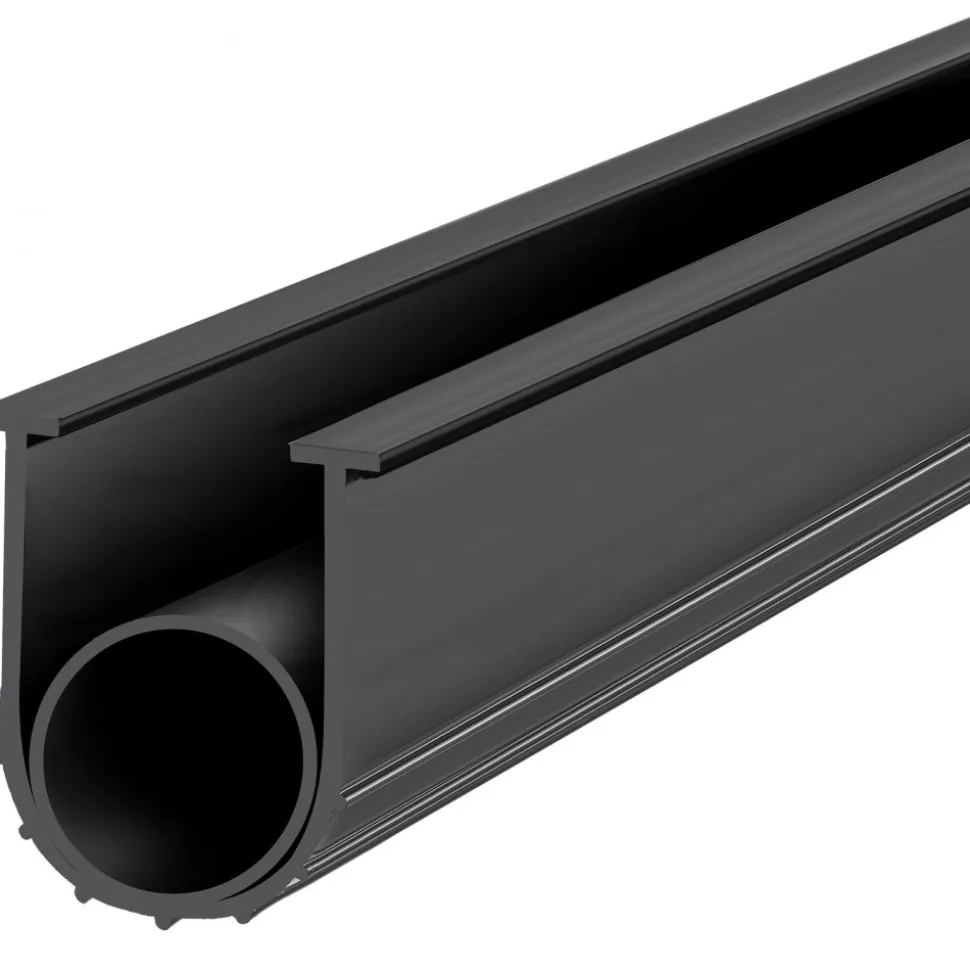 VEVOR Garage Door Seals Bottom Rubber, U Shape +O Ring Garage Door Weather Stripping, Universal Weatherproof Threshold Buffering Sealing Rubber , 5/16 inch T-ends and 3 3/4 inch Width (16 Ft, Black)